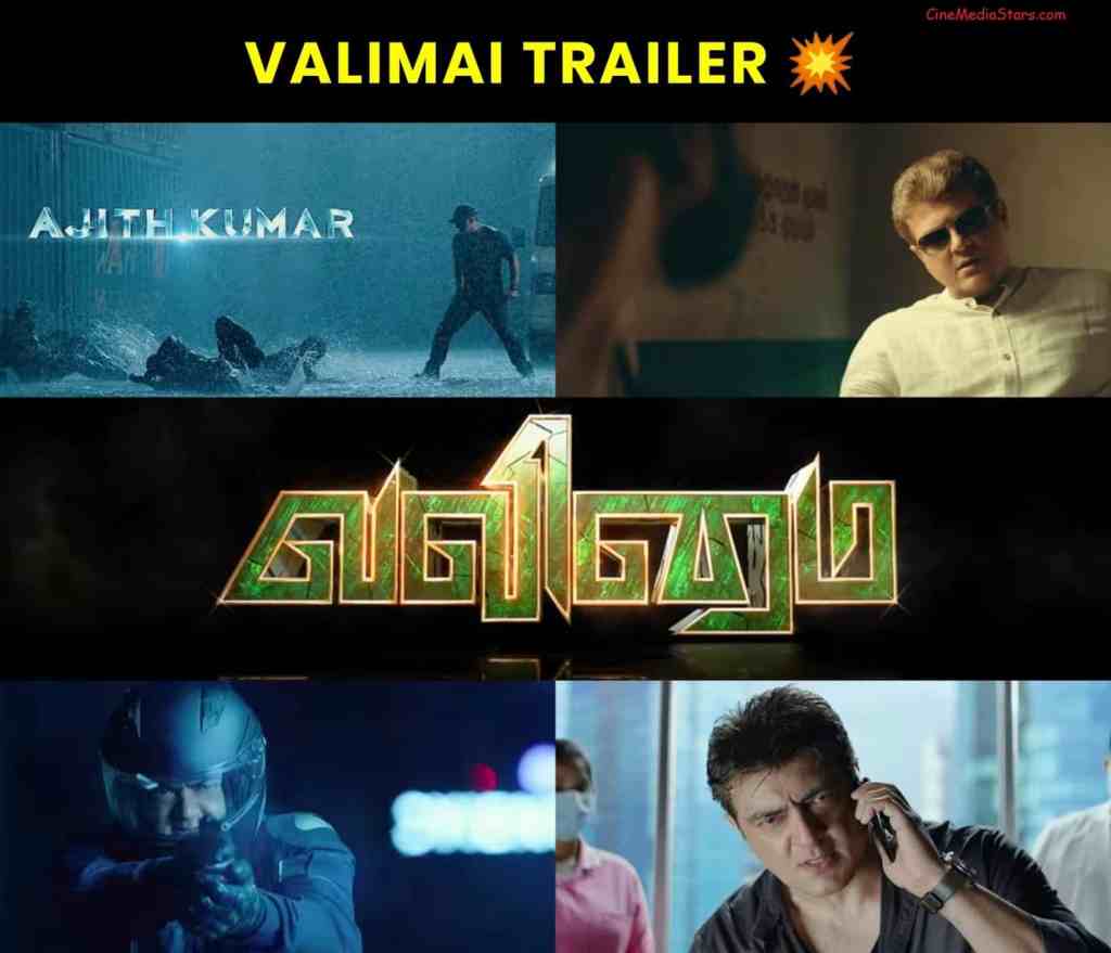 Valimai Official Trailer Featuring Ajith Kumar Directed by Vinoth