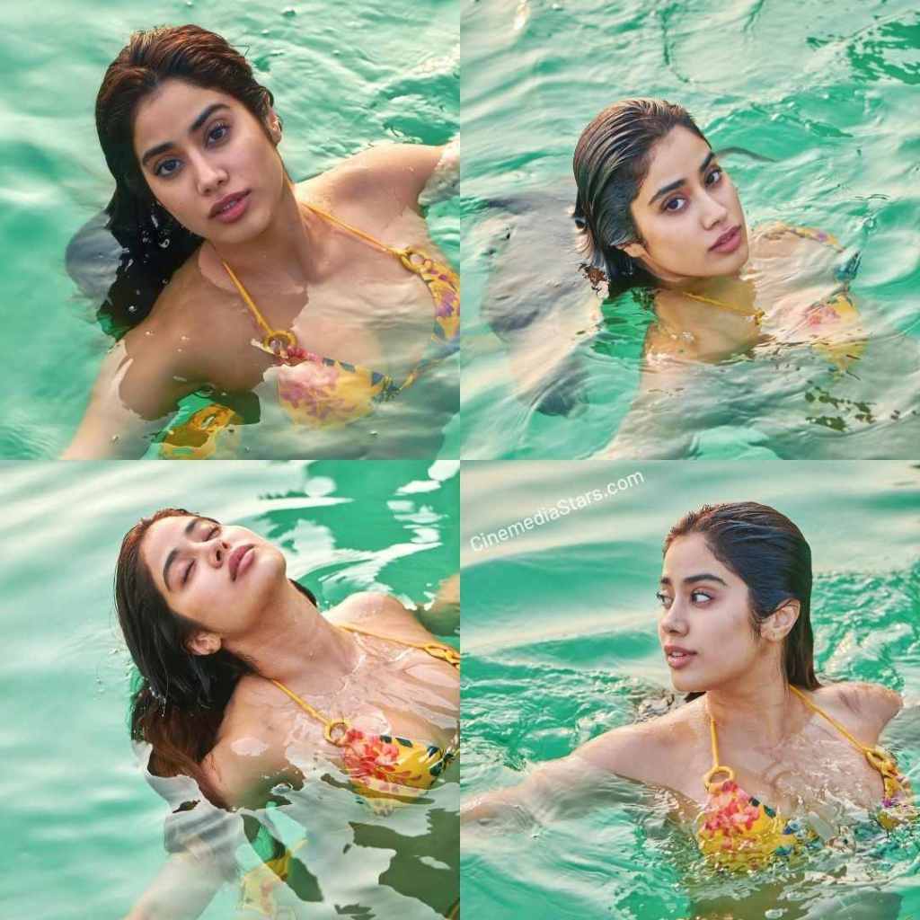 Janhvi Kapoor Sizzling Hot in Swimming Pool