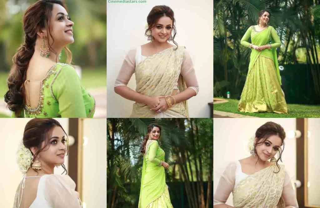 Mallu Actress Bhavana menon is looking Gorgeous in this Half Saree Pics Set