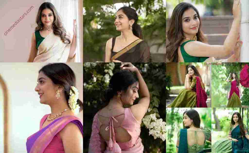 Chennai Beautiful Model Athmika Sumithran Gorgeous Saree Stills