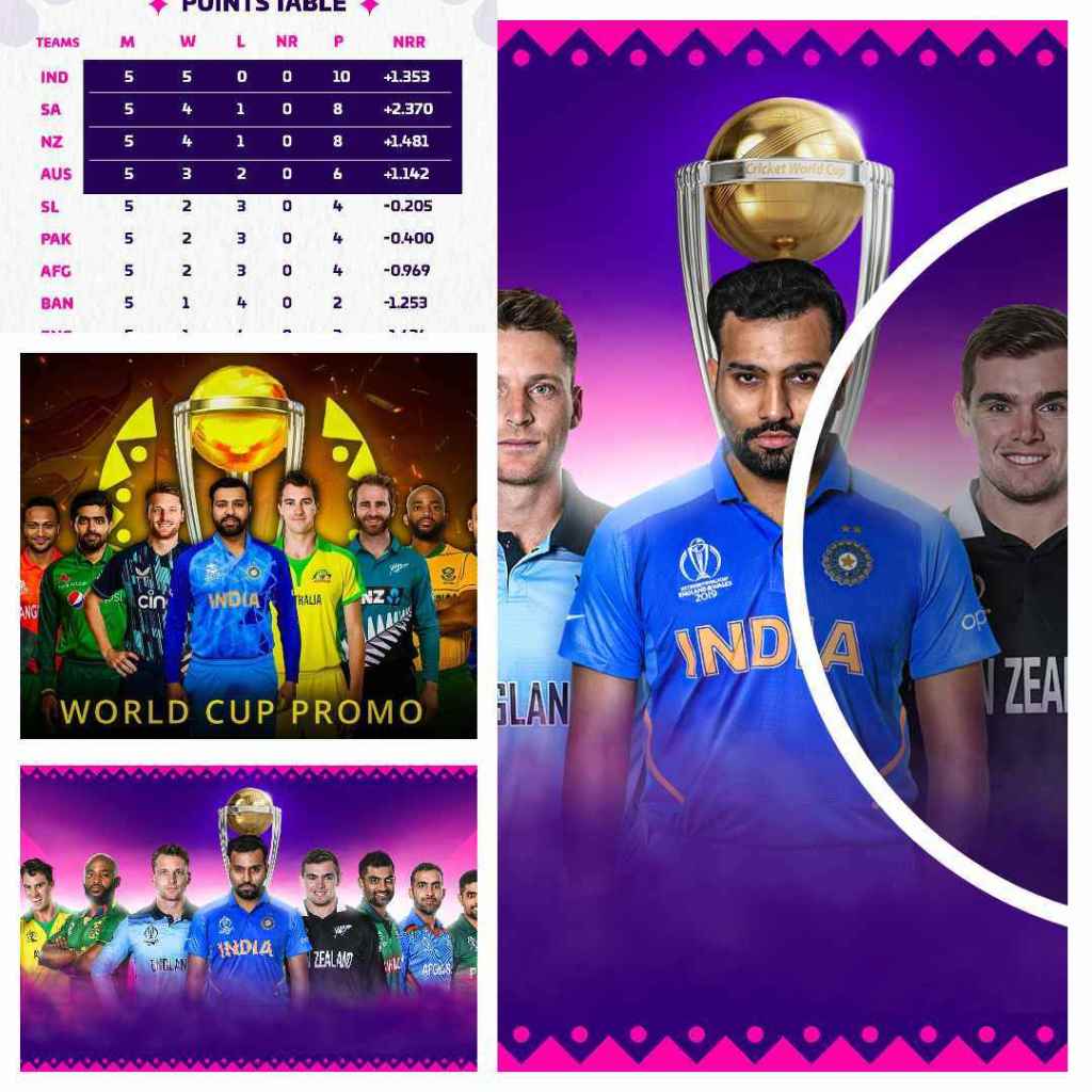 Where do teams stand in the ICC Cricket World Cup 2023 points table at halfway stage