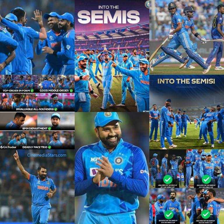 Indian Team is the First to Enter the Semi finals of ICC Cricket World Cup 2023